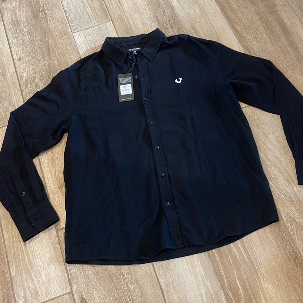 True Religion Flannel Button Down Shirt X LARGE